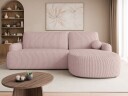 Branrel 3 seters sofa med divan   rosa