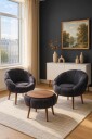 Wing Chair & Coffee Table Set (3 Pieces) Atelier Del Sofa -