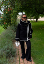 Josefin Lavold X Bubbleroom Josefin Scarf Coat Black XS