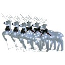 vidaXL Julereinsdyr 6 stk hvit 120 LED