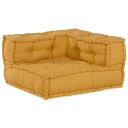 vidaXL Modulsofa-enhet 3 pcs Gul Stoff