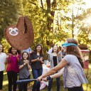 Rxs Pinata dovendyr med kølle og maske 10050344