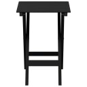  Sammenleggbart sidebord svart heltre poppeltre 4008871