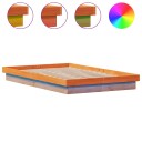  LED-sengeramme voksbrun 140x200 cm heltre furu 8721012362314