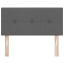  Sengegavl Med Knapp Tufted Mørk Grå 80 cm Stoff