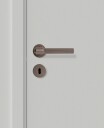 Beslag Design Helix Stripe 200 Dørhåndtak Med Nøkkelhull Dark Bronze