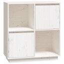 vidaXL Skjenk hvit 74x35x80 cm heltre furu