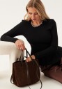 Latalia Nola Suede Handbag
