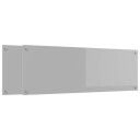  Kjøkkenbakplate 2 pcs Lysegrå 120 x 40 cm herdet glass