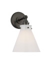 Visual Comfort Parkington Small Single Wall Light Bronze/White glass