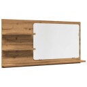 vidaXL Baderomshylle med speil artisan eik 90x11x45 cm konstruert tre