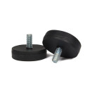 SuperMagneter Gummi Magnet Ø 34 Mm   Utvendig Gjenge M6   Holdekraft 8 Kg