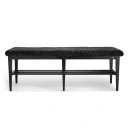 Oscarssons Möbel Nadja Bench 130 cm Svartbeiset ask/safeskinn Mørk grå