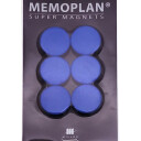 MILLEX MEMOPLAN MAGNET 6STK BLÅ Ø25MM