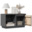 vidaXL TV-benk grå 74x35x44 cm heltre furu