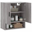  Veggskap grå sonoma 60x31x70 cm konstruert tre 8720845947712