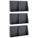vidaXL Støttemur 6 stk. 40 x 12 x 50 cm Stål Antrasitt