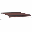  Manuell uttrekkbar markise brun 400x300 cm 3215725