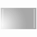 vidaXL LED Badevindu med speil Gjennomsiktig 50 x 30 cm herdet glass