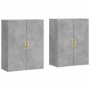  Veggskap 2 stk betonggrå 69,5x34x90 cm 8720845408565