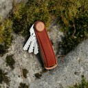OrbitKey Waxed Canvas Key Organiser Brick Red