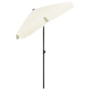 vidaXL Strandparasoll sandgul 180x120 cm
