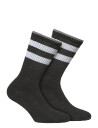 Alpacasocks&Co Knitted Merino Socks In 2 Pack Grey 39 42