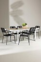 Venture Home   Merlo Spisesett med stolene Lindos   Svart