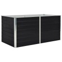 vidaXL Forhøyet hagebed 160x80x45 cm galvanisert stål antrasitt