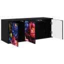 vidaXL Vegghengt TV skap KIEL 102 x 33 x 40 cm Svart eik