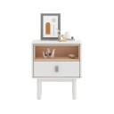 Nattbord HOME4YOU Iris 48x40x55 cm Hvit - hvit