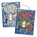 Djeco Fargeleggingsplakater Blomster 3 stk