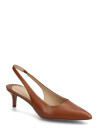 Lauren Ralph Lauren Lolah Ii Leather Slingback Pump   Brown   40