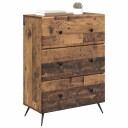 vidaXL Skuffeskap Gammelt tre 66 x 34,5 x 90 cm Konstruert tre