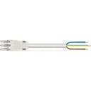 Tilkoblingskabel 2m 3G2.5 hunnfri, Eca, hvit, koding A