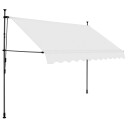 vidaXL Manuell uttrekkbar markise med LED 300 cm kremhvit