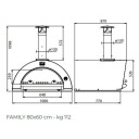 Pizzaovn Gass Clementi Family Vedfyrt Pizzaovn 80x60 cm Rustfritt stål