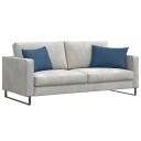  Sofaputer 2 pcs Blå 60 x 40 cm stoff