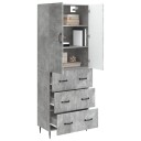 vidaXL Skapsett 2 pcs Betonggrå 66 x 34,5 x 90 cm Konstruert tre