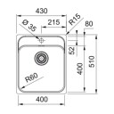 Franke SRX 210 40 TL Stålvask 1 Kum Med Bakplate