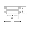 Sort blendeplugg for Ø25mm hull Pris er pr stk
