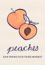 Food Art Peaches San Francisco Food Market Poster Plakat / 70x100cm