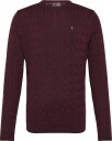 Morris Merino Cable Oneck   WINE RED   XXL