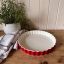 Porsgrunds Porselænsfabrik Ildfast Paiform 28cm Rød