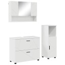  Baderomsinnredningssett 3 pcs Høyglans hvit 76.5 x 35 x 64 cm