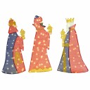  Julebelysning 3 pcs Varmhvit 105 cm stoff