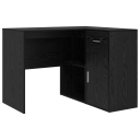  Hjørneskrivebord Svart Eik 102x88x75 cm Konstruert Tre