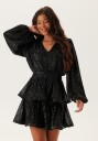 Bubbleroom Occasion Flounce Balloon Sleeve Sequin Dress
