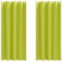  Gardiner med gardiner 2 pcs Grønt eple Polyester