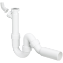 Viega 50mm Vannlås med Slangetilslutning - Hvit Plast